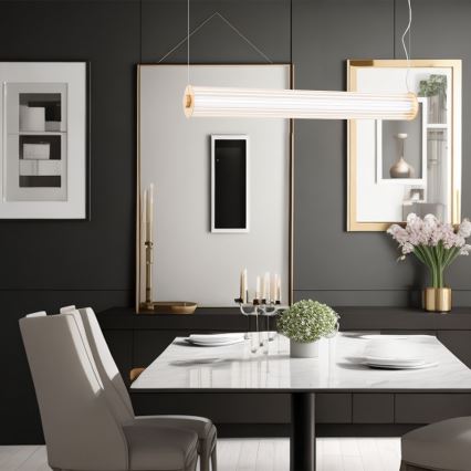 Argon 8624 - LED Lustr na lanku HAMPTON LED/90W/230V 3000K 120 cm mosaz