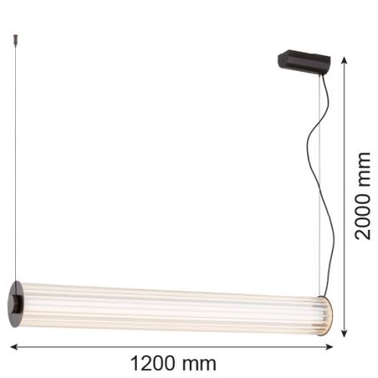 Argon 8625 - LED Lustr na lanku HAMPTON LED/90W/230V 3000K 120 cm černá