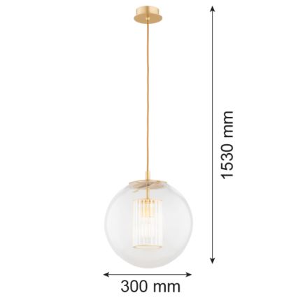 Argon 8626 - Lustr na lanku HAMPTON 1xE27/15W/230V