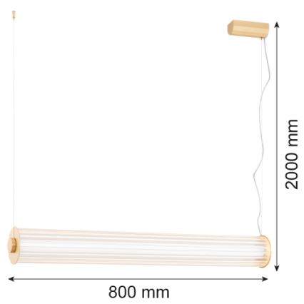 Argon 8627 - LED Lustr na lanku HAMPTON LED/60W/230V 3000K 80 cm mosaz
