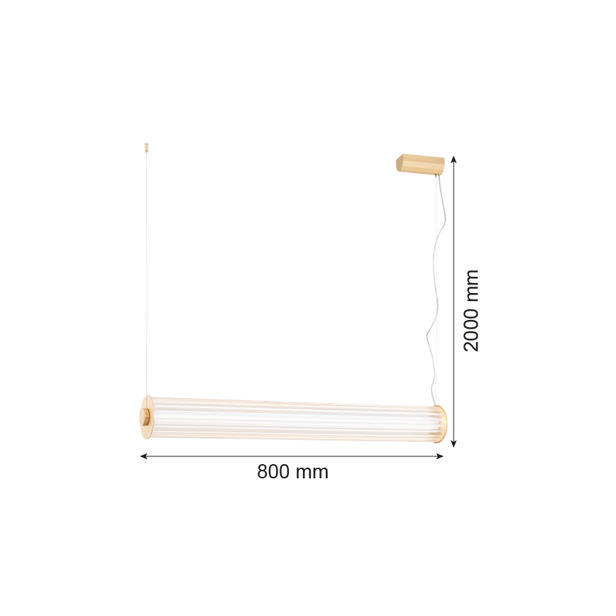 Argon 8627 - LED Lustr na lanku HAMPTON LED/60W/230V 3000K 80 cm mosaz