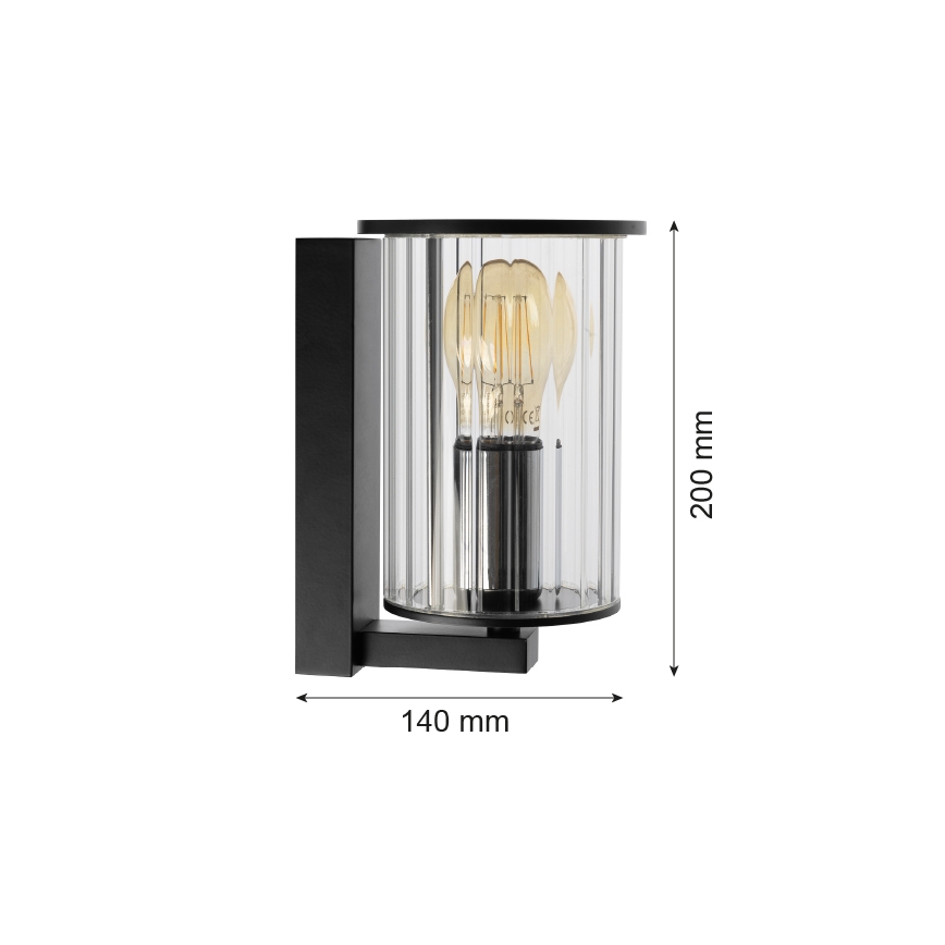 Argon 8748 - Venkovní nástěnné svítidlo NORFOLK 1xE27/15W/230V IP44 černá