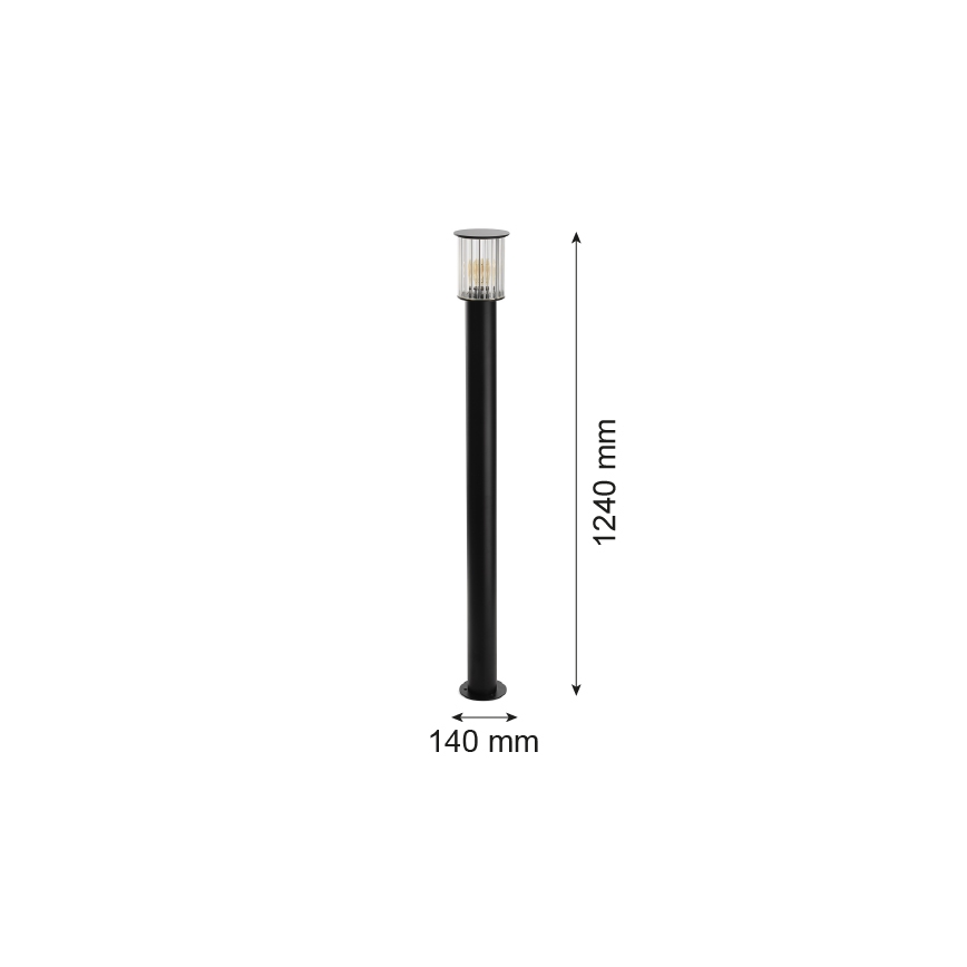 Argon 8750 - Venkovní lampa NORFOLK 1xE27/15W/230V IP44 124cm černá