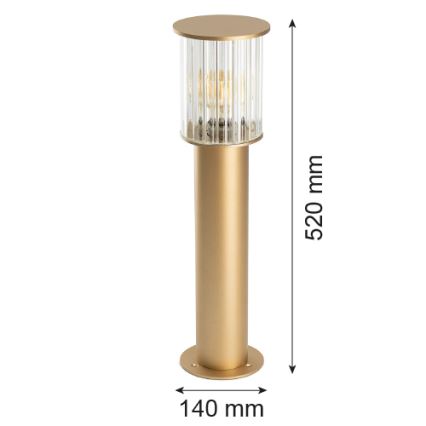 Argon 8753 - Venkovní lampa NORFOLK 1xE27/15W/230V IP44 52cm zlatá