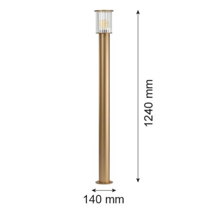 Argon 8754 - Venkovní lampa NORFOLK 1xE27/15W/230V IP44 124cm zlatá