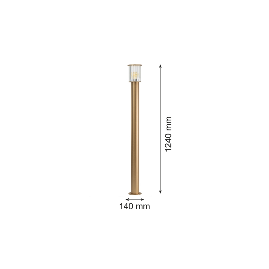 Argon 8754 - Venkovní lampa NORFOLK 1xE27/15W/230V IP44 124cm zlatá
