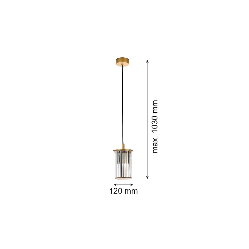Argon 8755 - Venkovní lustr na lanku NORFOLK 1xE27/15W/230V IP44 zlatá