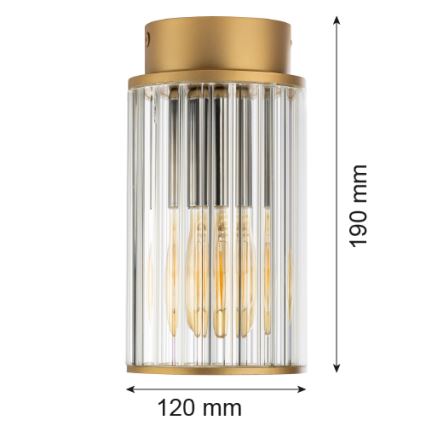 Argon 8774 - Venkovní stropní svítidlo NORFOLK 1xE27/15W/230V IP44 zlatá