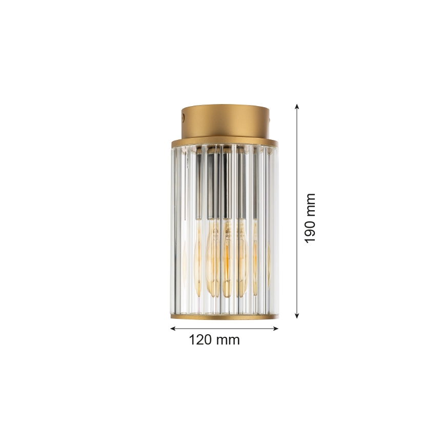 Argon 8774 - Venkovní stropní svítidlo NORFOLK 1xE27/15W/230V IP44 zlatá