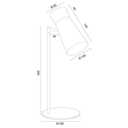 Argon 8876 - Stolní lampa LORD 1xE14/7W/230V bílá