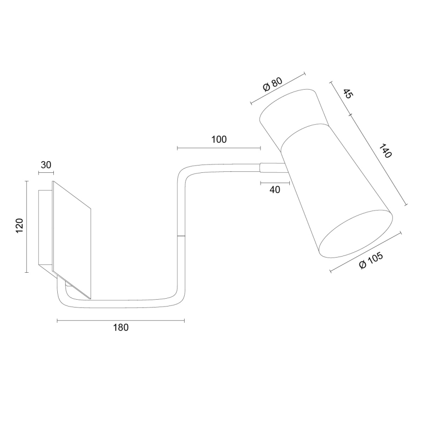 Argon 8879 - Nástěnná lampa LORD 1xE14/7W/230V bílá