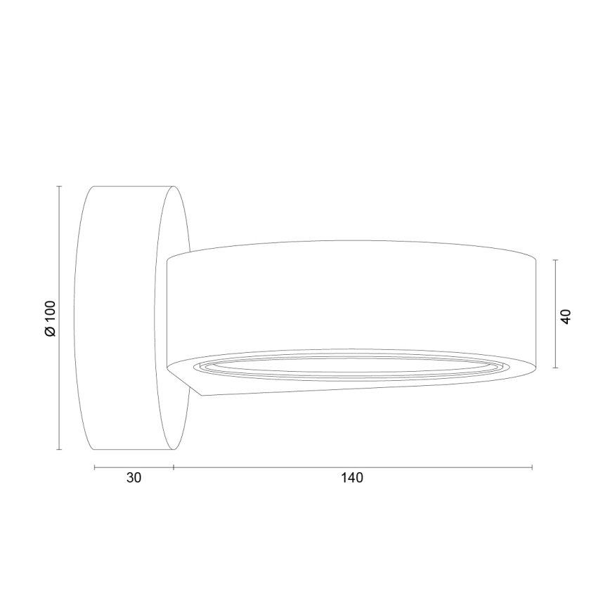 Argon 8897 - Nástěnné svítidlo LOTUS 1xGX53/12W/230V bílá