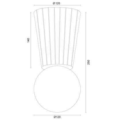 Argon 8973 - Koupel stropní svítidlo VOLANTE 1xG9/6W/230V IP44 pr. 12 cm béžová