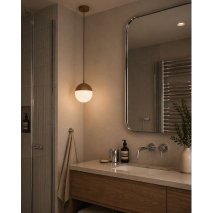 Argon 8998 - Venkovní lustr na lanku LIV 1xE27/15W/230V IP44 hnědá