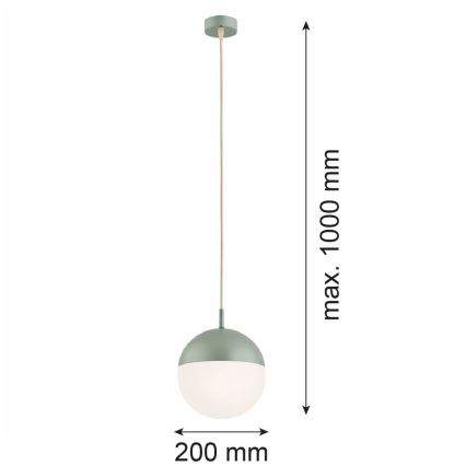 Argon 8999 - Venkovní lustr na lanku LIV 1xE27/15W/230V IP44 zelená