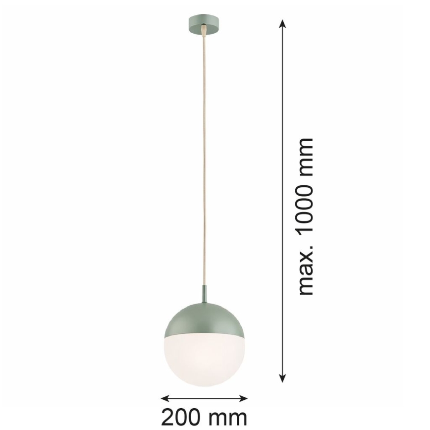 Argon 8999 - Venkovní lustr na lanku LIV 1xE27/15W/230V IP44 zelená