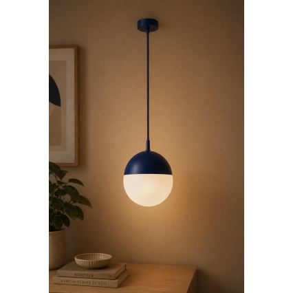 Argon 9000 - Venkovní lustr na lanku LIV 1xE27/15W/230V IP44 modrá