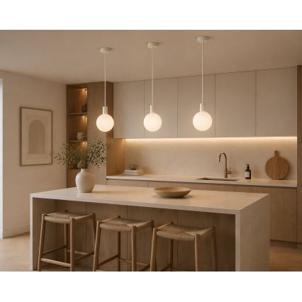 Argon 9004 - Venkovní lustr na lanku ORE 1xG9/6W/230V IP44 bílá