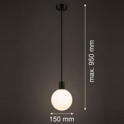 Argon 9005 - Venkovní lustr na lanku ORE 1xG9/6W/230V IP44 černá