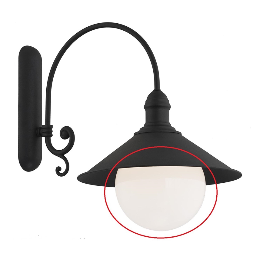 Argon - Náhradní sklo k lustru, nástěnnému svítidlu a venkovní lampě ERBA BIS bílá