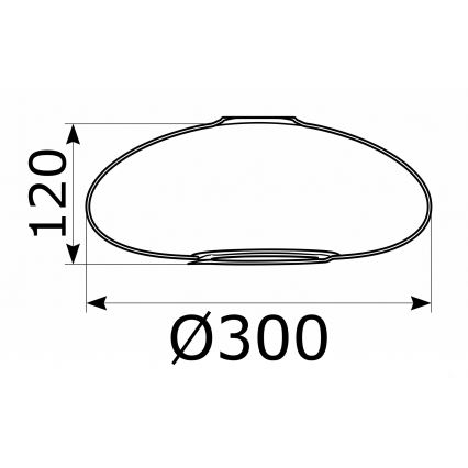 Argon - Náhradní sklo k lustru SAGUNTO E27 pr. 30 cm