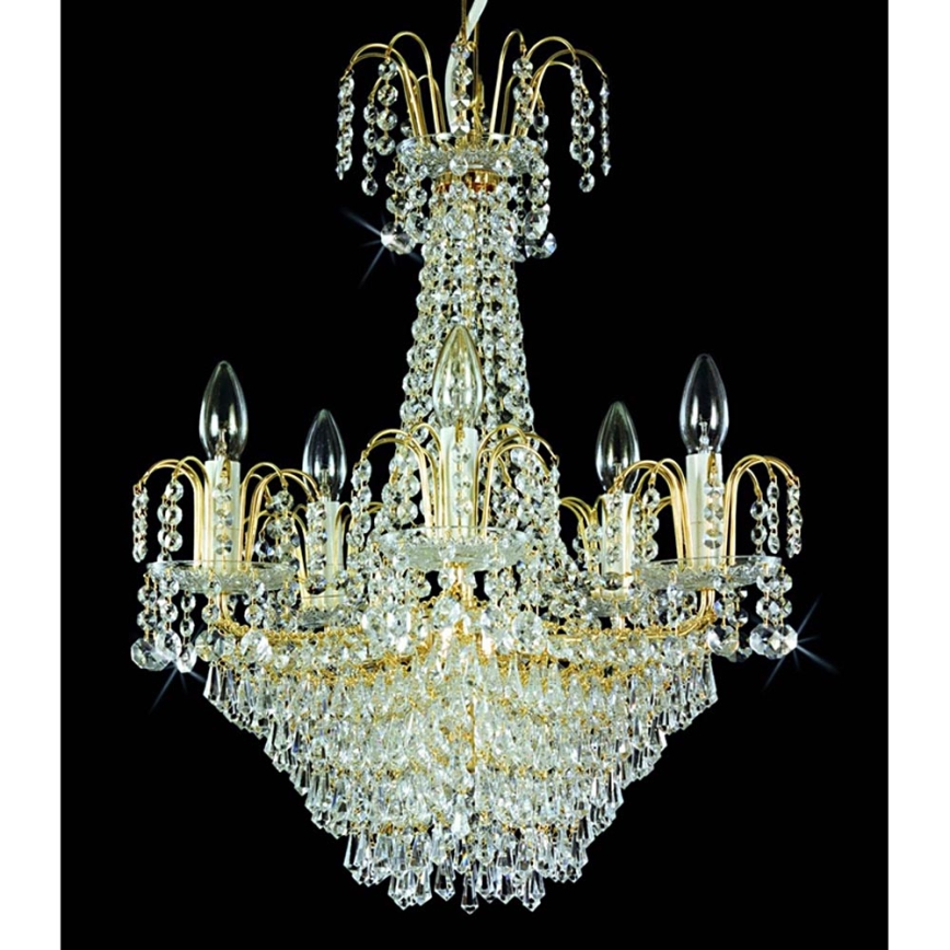 Artcrystal PBB051600006 - Křišťálový lustr 5xE14/40W+1xE27/60W/230V