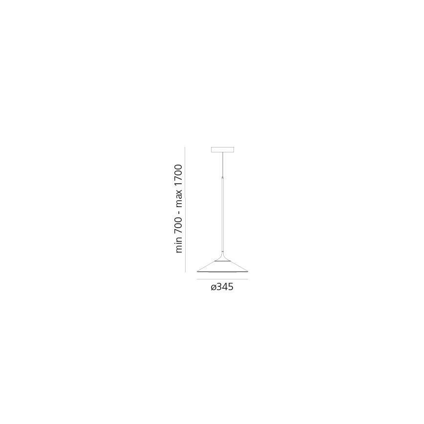 Artemide 0352030A - LED Stmívatelný lustr na lanku ORSA LED/20W/230V 3000K pr. 24,5 cm