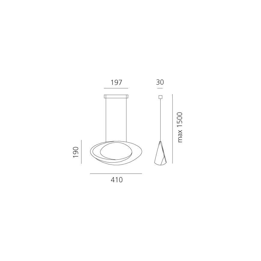 Artemide 1182010A - LED Stmívatelný lustr na lanku CABILDO LED/44W/230V 3000K