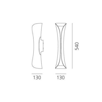 Artemide 1373020A - Nástěnné svítidlo CADMO 2xGU10/10W/230V bílá