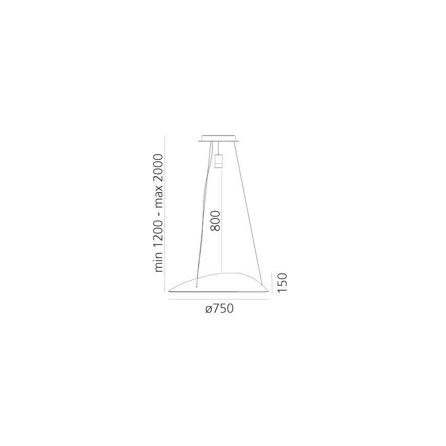 Artemide 1402010APP - LED RGBW Stmívatelný lustr na lanku AMELUNA LED/45W/230V 3000K