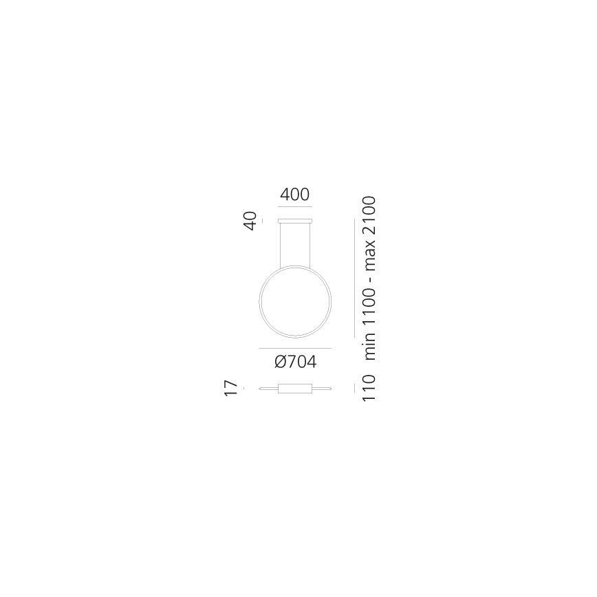 Artemide 1992330APP - LED RGBW Stmívatelný lustr na lanku DISCOVERY LED/42W/230V 2700-6500K černá
