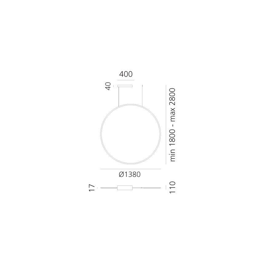 Artemide 1994330APP - LED RGBW Stmívatelný lustr na lanku DISCOVERY LED/79W/230V 2700-6500K černá