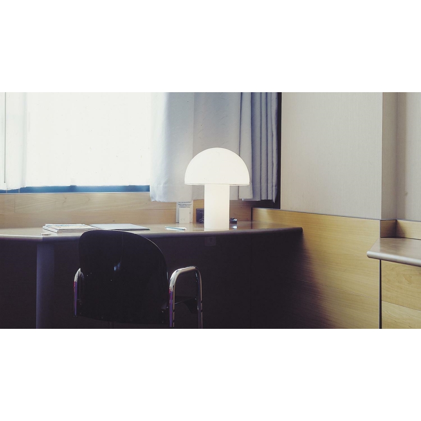 Artemide A006300 - Stolní lampa ONFALE 1xE14/5W/230V + 1xE27/13W bílá