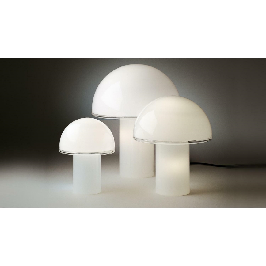 Artemide A006300 - Stolní lampa ONFALE 1xE14/5W/230V + 1xE27/13W bílá