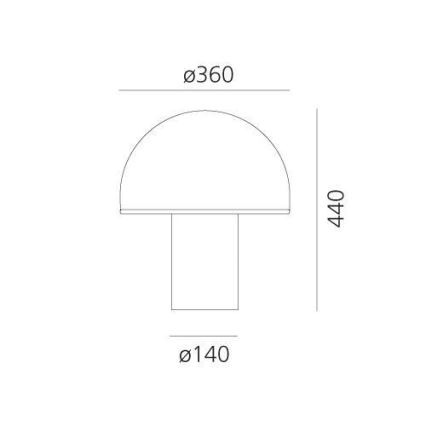 Artemide A006300 - Stolní lampa ONFALE 1xE14/5W/230V + 1xE27/13W bílá