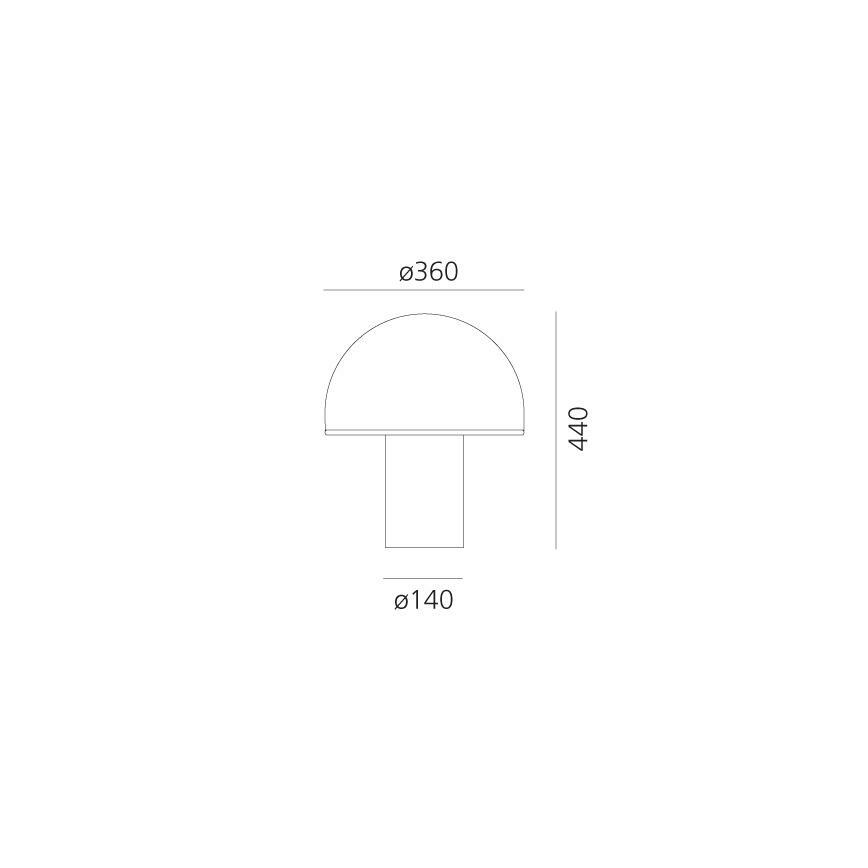 Artemide A006300 - Stolní lampa ONFALE 1xE14/5W/230V + 1xE27/13W bílá