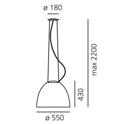 Artemide AR A242100 - Lustr na lanku NUR 1xE27/205W/230V