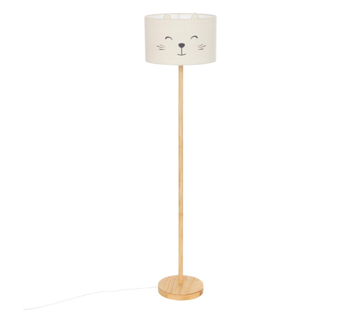 Atmosphera - Dětská stojací lampa FÉLIX 1xE27/40W/230V kočka 200509 Béžová,Hnědá