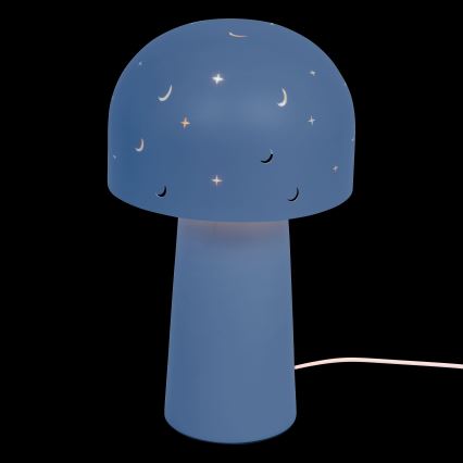 Atmosphera - Dětská stolní lampa STARRY MUSHROOM 1xE14/25W/230V modrá