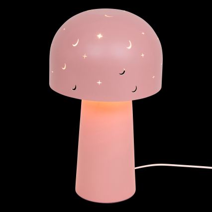 Atmosphera - Dětská stolní lampa STARRY MUSHROOM 1xE14/25W/230V růžová