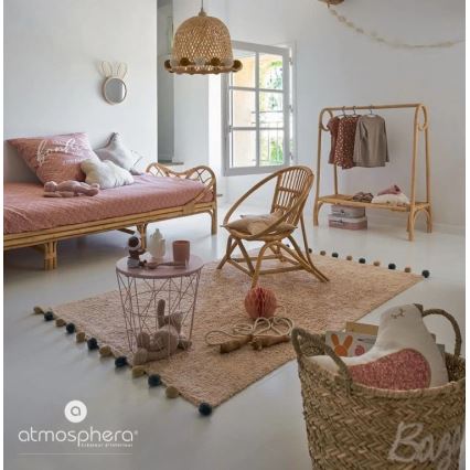 Atmosphera - Dětské nástěnné zrcadlo RABBIT 37x24 cm bambus