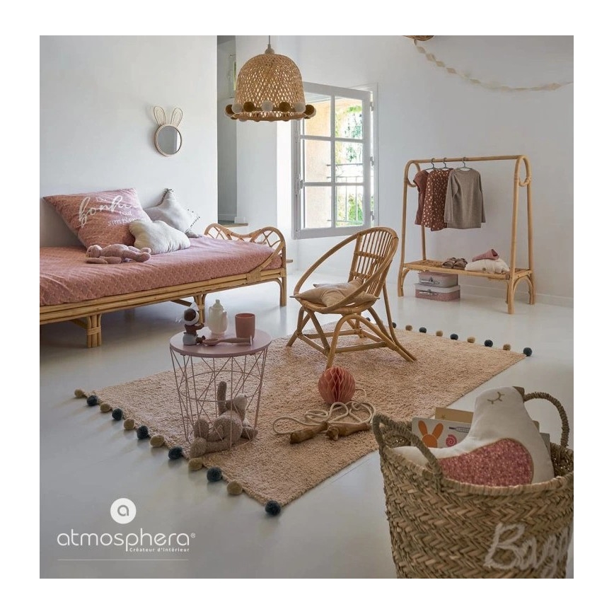 Atmosphera - Dětské nástěnné zrcadlo RABBIT 37x24 cm bambus