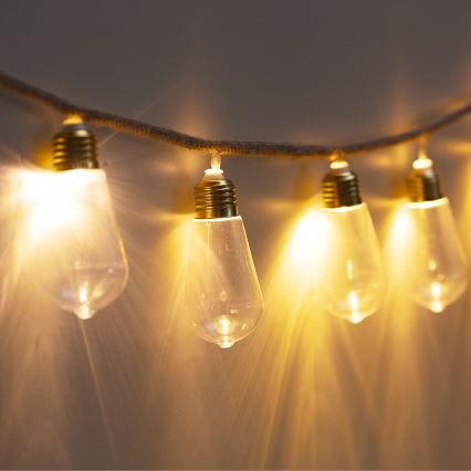 Atmosphera - LED Dekorační řetěz GIRLANDA 10xLED/2xAA 1,65m teplá bílá