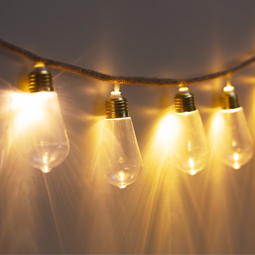 Atmosphera - LED Dekorační řetěz GIRLANDA 10xLED/2xAA 1,65m teplá bílá