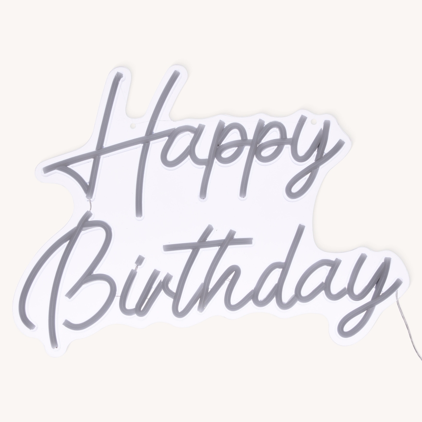 Atmosphera - LED Neonová nástěnná dekorace HAPPY BIRTHDAY LED/5V