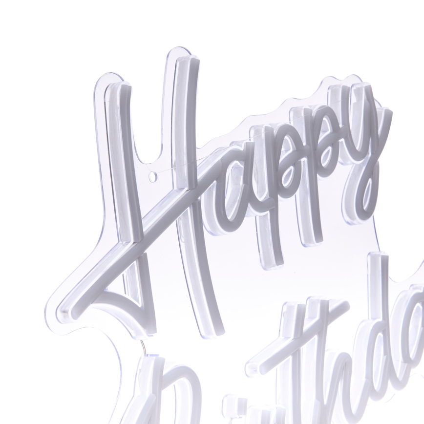 Atmosphera - LED Neonová nástěnná dekorace HAPPY BIRTHDAY LED/5V