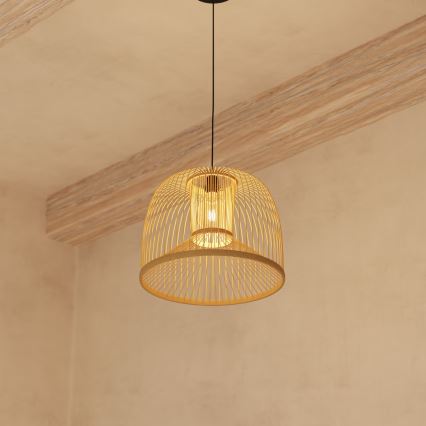 Atmosphera - Lustr na lanku AMY 1xE27/40W/230V bambus