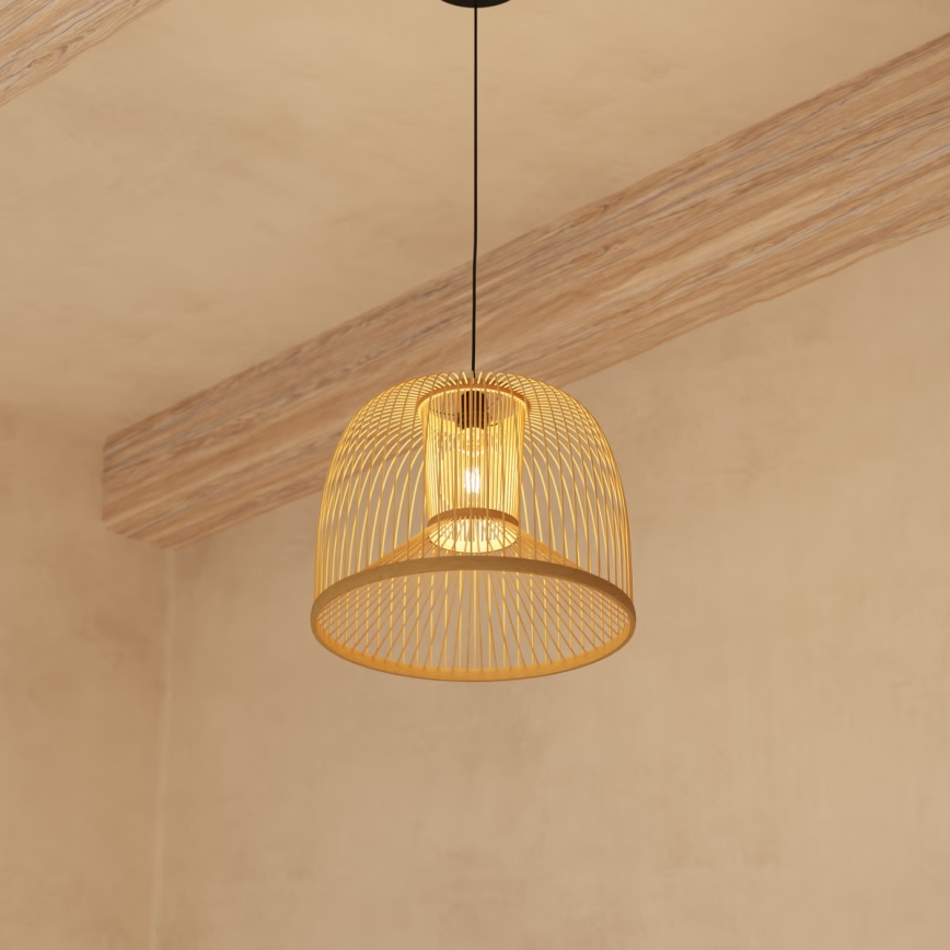 Atmosphera - Lustr na lanku AMY 1xE27/40W/230V bambus