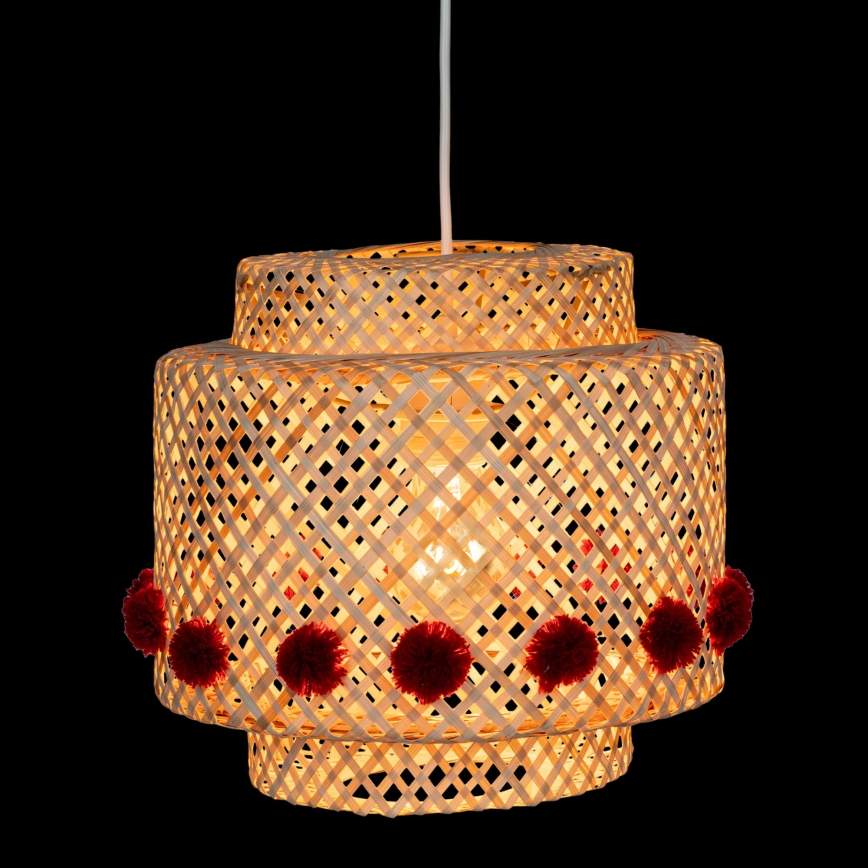 Atmosphera - Lustr na lanku LIBY 1xE27/25W/230V bambus