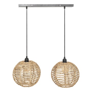 Atmosphera - Lustr na lanku RANA 2xE27/40W/230V ratan